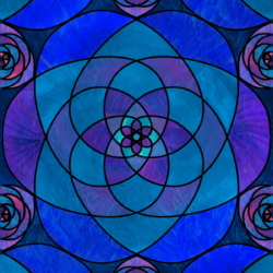 The Rose of Tanzanite
A deep, jewel-toned mandala inspired by stained glass, infused with the mystical, twilight energy of tanzanite.