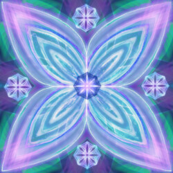 Crystalline petals shimmer in quiet transmission—revealing their light only when the soul is ready to receive.