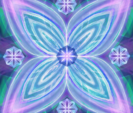 Crystalline petals shimmer in quiet transmission—revealing their light only when the soul is ready to receive.
