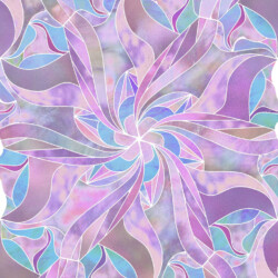 A graceful dance of sea and spirit, swirling in sunlight and petal-pink prayer.