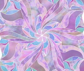 A graceful dance of sea and spirit, swirling in sunlight and petal-pink prayer.