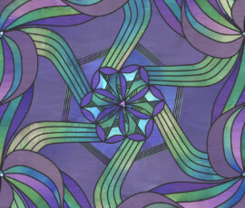 Imagine standing at the top of a slide, poised to launch into a ride that never quite ends. Playful pinwheels spin to life, propelling you forward along a looping track that rises, dips, and twirls through a violet tunnel of illusion. Light glints off every curve, bending time and space into a luminous joyride of color and motion.